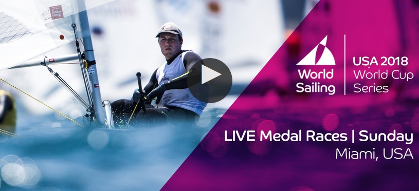  Olympic Worldcup  Miami Olympic Classes Regatta  the videos of the Medal Races with SchneiterCujean SUI