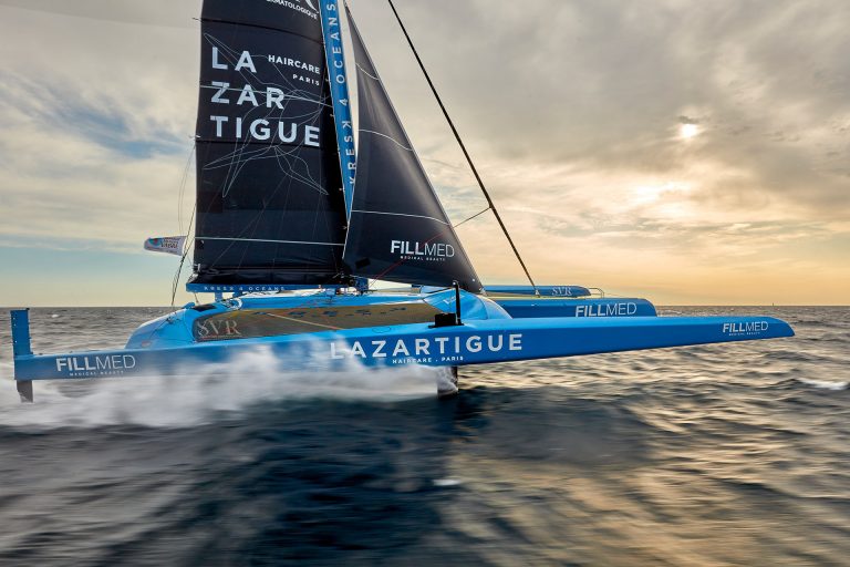  Trophée Jules Verne - Around-the-World-record - Day 1 - SVR Lazartigue underway