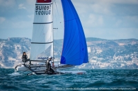  Nacra 15 - World Championship 2019 - Marseille FRA - Day 4, Jack Sutter/Charlotte Versavel USA qualified for Goldfleet